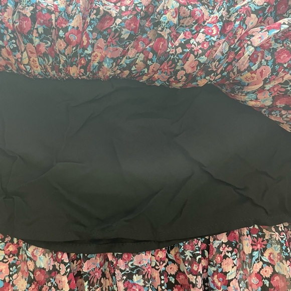 Reset by Jane Megan Black & Pink Floral Skirt Size Large - Picture 7 of 8